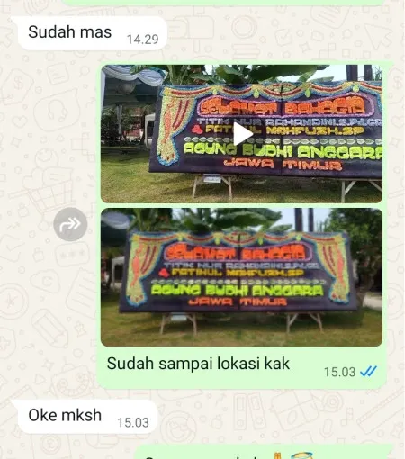 Pengiriman Papan Bunga Kelapa Gading